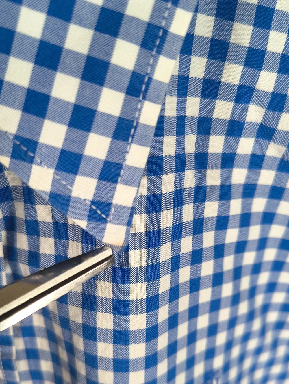 Lauren Ralph Lauren Blue Gingham Button-Down Shirt Cotton XL - Picture 9 of 9